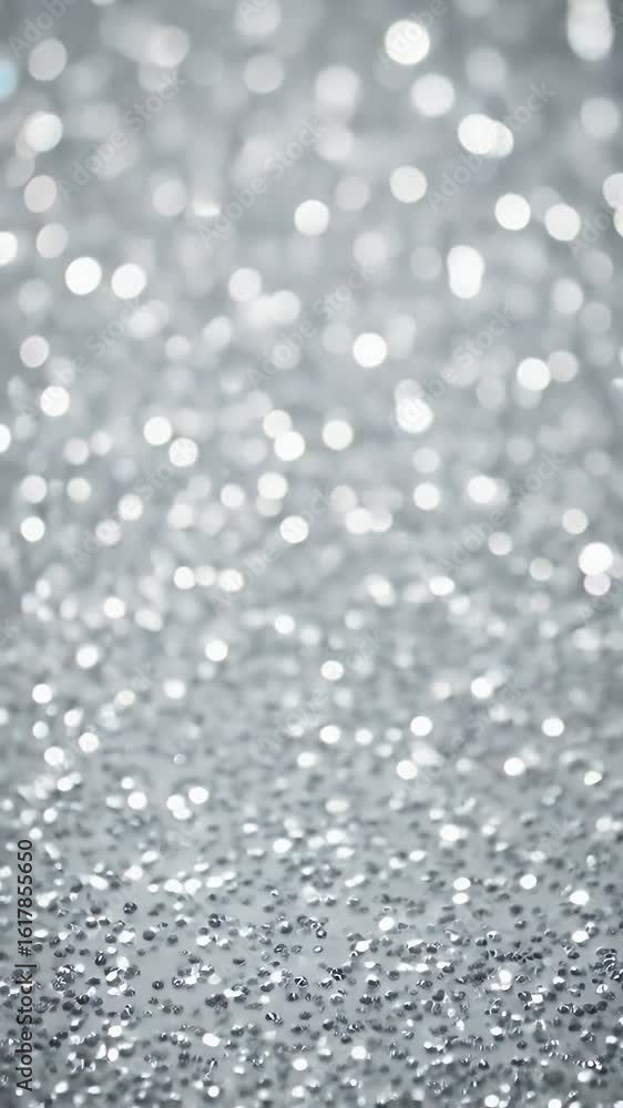 Poster abstract sparkle background with silver glitter and bokeh effect