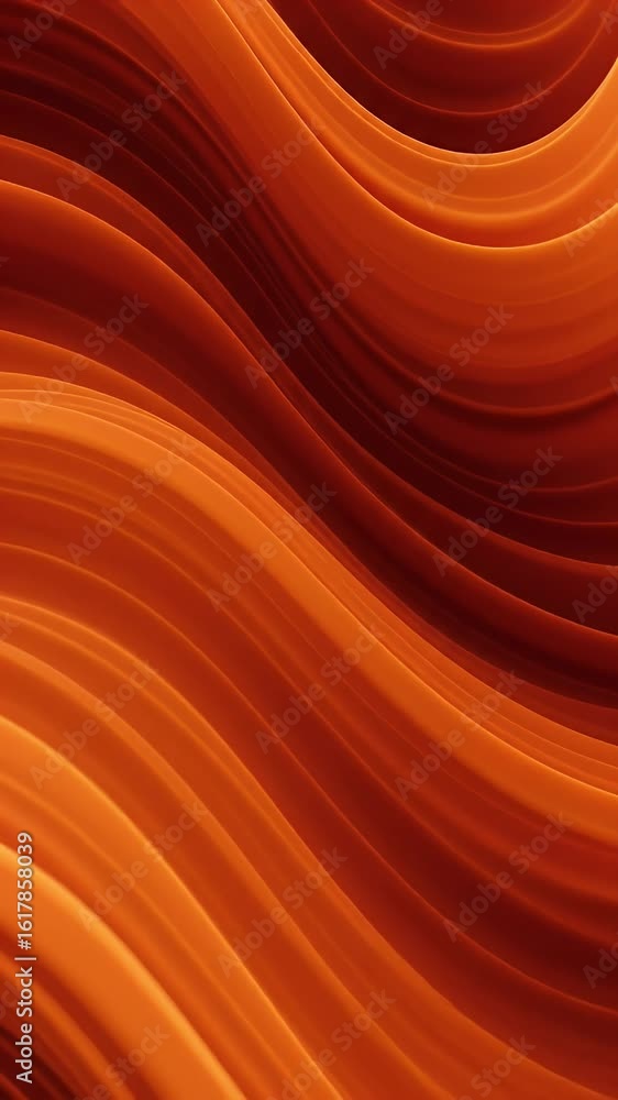 Poster abstract wavy orange background with dynamic flowing motion and modern texture
