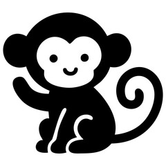 baby monkey icon vector