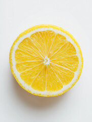 slice of lemon on white background