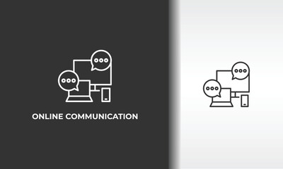 Online Communication Vector, Icon Or Logo Sign Isolated Symbol Illustration