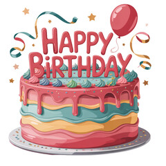 Free vector colorful cake