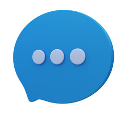 3d illustration of speech bubble message for social media icons sign and symbols.3d render.	