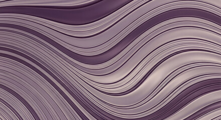 Abstract Flowing Lines in Deep Purple and Light Gray