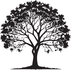 Obraz premium tree silhouette Vector | Minimalist & Trendy tree Silhouette Design | Unique & Stylish tree Artwork for Vector design 