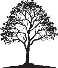 tree silhouette Vector | Minimalist & Trendy tree Silhouette Design | Unique & Stylish tree Artwork for Vector design