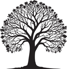 Obraz premium Tree silhouette Vector | Minimalist & Trendy Tree Silhouette Design | Unique & Stylish Tree Artwork for Vector design