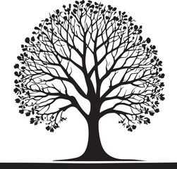 Obraz premium Tree silhouette Vector | Minimalist & Trendy Tree Silhouette Design | Unique & Stylish Tree Artwork for Vector design