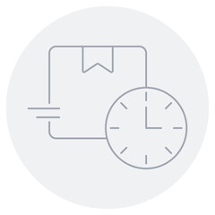 Timely Shipping Icon, Fast & Reliable Delivery, On-Time Shipping Guarantee