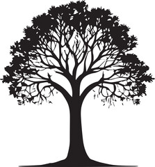 Fototapeta premium Tree silhouette Vector | Minimalist & Trendy Tree Silhouette Design | Unique & Stylish Tree Artwork for Vector design