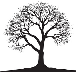 tree silhouette Vector | Minimalist & Trendy tree Silhouette Design | Unique & Stylish tree Artwork for Vector design	