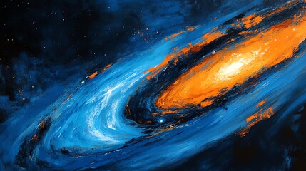 Artistic Andromeda Galaxy Painting with Andromeda Galaxy Colors and Andromeda Galaxy Lines