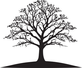 Obraz premium Tree silhouette Vector | Minimalist & Trendy Tree Silhouette Design | Unique & Stylish Tree Artwork for Vector design