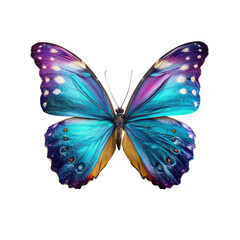 Fototapeta premium Vibrant butterfly, iridescent wings