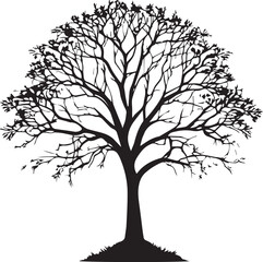 Obraz premium tree silhouette Vector | Minimalist & Trendy tree Silhouette Design | Unique & Stylish tree Artwork for Vector design 