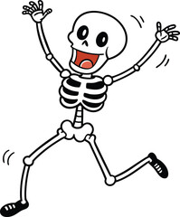 Funny cartoon spider character isolated vector illustration