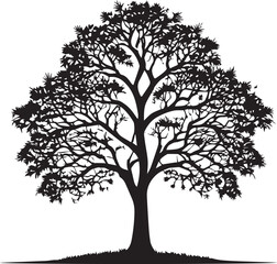 tree silhouette Vector | Minimalist & Trendy tree Silhouette Design | Unique & Stylish tree Artwork for Vector design	