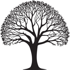 Obraz premium Tree silhouette Vector | Minimalist & Trendy Tree Silhouette Design | Unique & Stylish Tree Artwork for Vector design