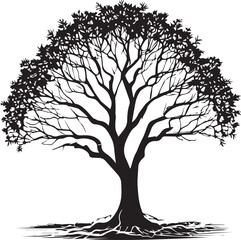Fototapeta premium Tree silhouette Vector | Minimalist & Trendy Tree Silhouette Design | Unique & Stylish Tree Artwork for Vector design