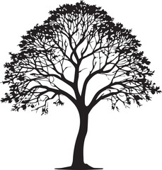 Tree silhouette Vector | Minimalist & Trendy Tree Silhouette Design | Unique & Stylish Tree Artwork for Vector design