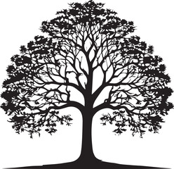 Fototapeta premium Tree silhouette Vector | Minimalist & Trendy Tree Silhouette Design | Unique & Stylish Tree Artwork for Vector design