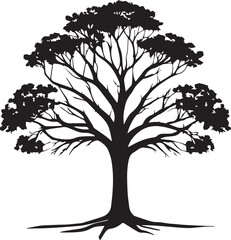 Obraz premium Tree silhouette Vector | Minimalist & Trendy Tree Silhouette Design | Unique & Stylish Tree Artwork for Vector design