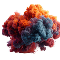 Fototapeta premium Colorful, swirling cloud of inks or smoke