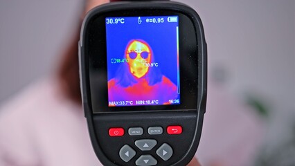 Thermal Vision Infrared Camera Used to Check Human Body Temperature