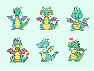 cute-western-dragons-cartoon-set