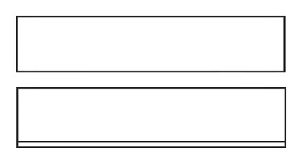 Two Rectangular Frames with a Double Line at the Bottom, Black and White