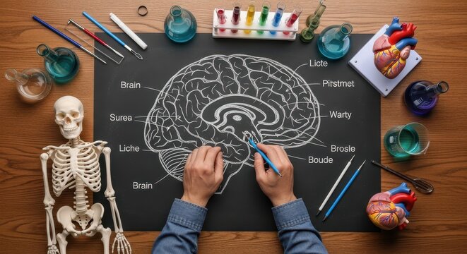 Brain Diagram Study Table