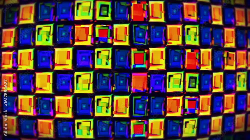Aufkleber striking, psychedelic geometric abstraction vibrant checker pattern backdrop for captivating project