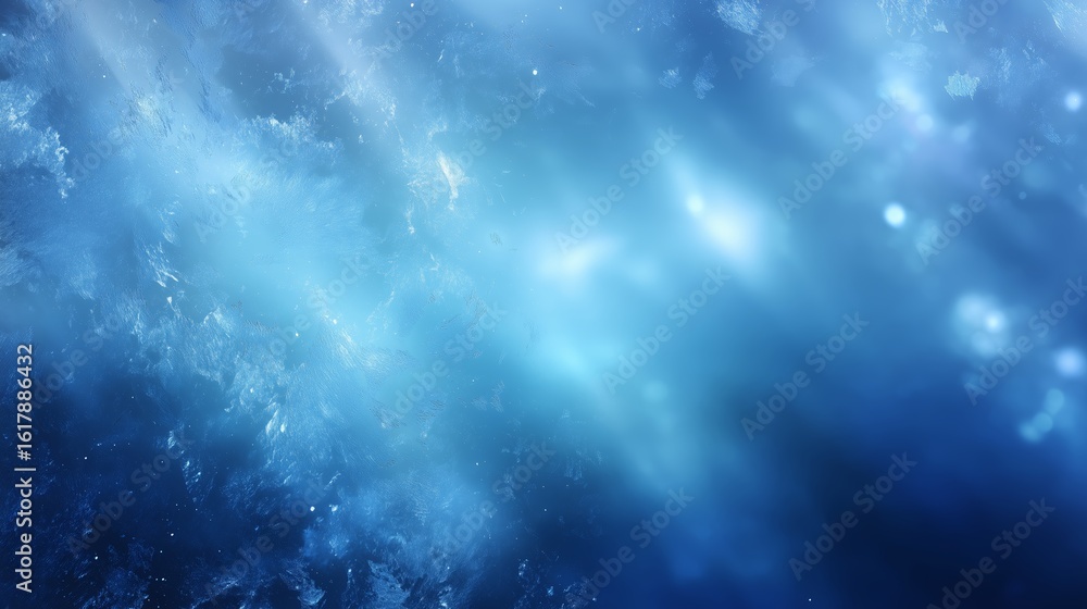 Poster abstract blue ocean wave pattern capturing the essence of deep water and tranquility with ethereal l