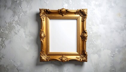 Obraz premium Elegant Gold Frame on Textured Wall