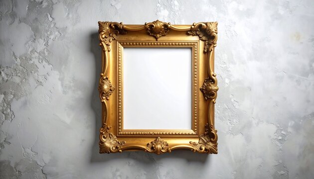 Elegant Gold Frame on Textured Wall