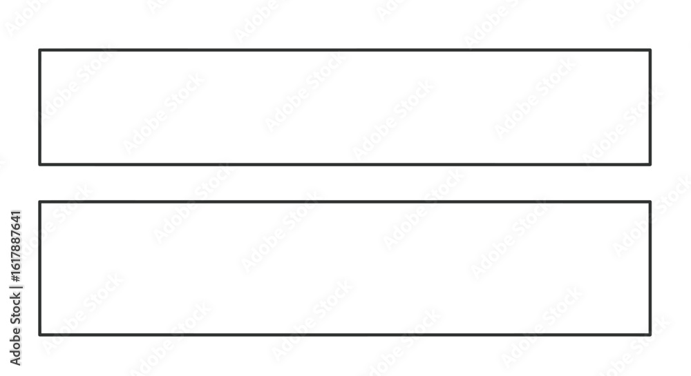 Aufkleber two rectangular frames with black borders on white background