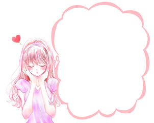 恋する女性　吹き出し