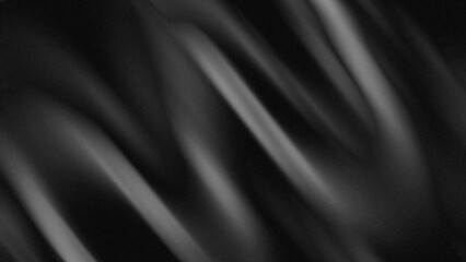 Luxury modern monochrome background with grainy noise and blur wave effect. Elegant metallic black and white banner.