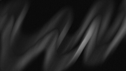 Luxury modern monochrome background with grainy noise and blur wave effect. Elegant black and white banner.