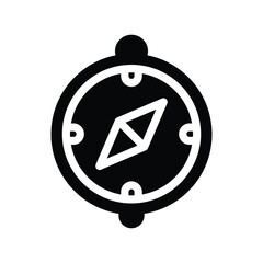 compass glyph icon illustration vector graphic.eps