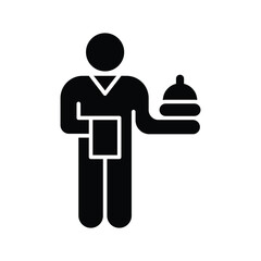 room service glyph icon illustration vector graphic.eps