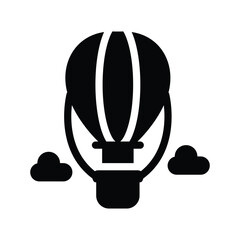 hot air balloon glyph icon illustration vector graphic.eps