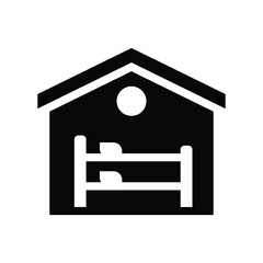 hostel glyph icon illustration vector graphic.eps