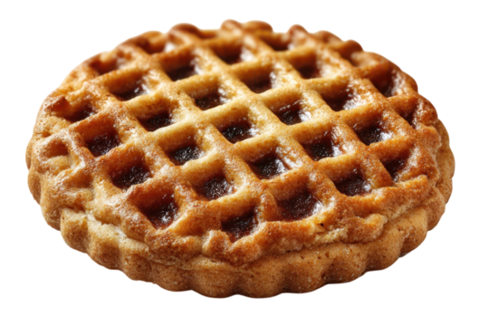 Tasty Waffle Crisp Baked Cookie Food Dessert Isolated Culinary Snack Sweet Treat Goodie Pastry on transparent background