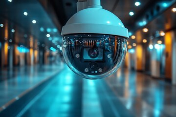 High-Tech Dome CCTV Camera Indoors