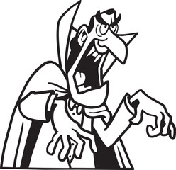 sketch vector illustration silhouette image design caricature icon logo symbol mythological creature monster vampire dracula bloodsucker 