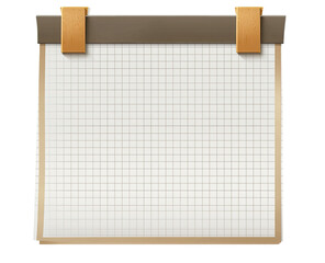 Blank gridded paper, framed in light brown