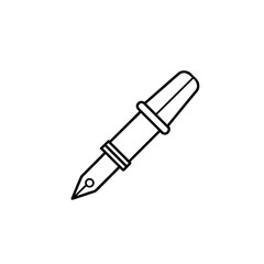 Outline fountain pen icon design