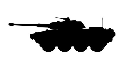 Fototapeta premium wheeled armored vehicle silhouette - combat gun car