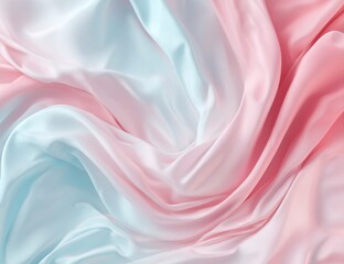 Obraz premium Soft, flowing silk in pastel pinks and blues